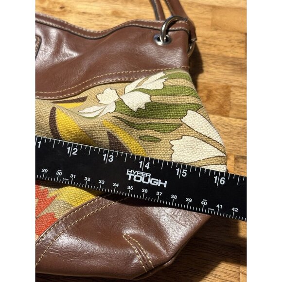 RELIC Fossil Floral Canvas Purse Leather Accents Boho Cottagecore Summer Handbag - Picture 14 of 14